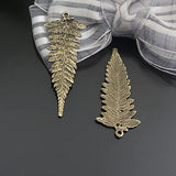 10PCS 58*22MM Antique Zinc Alloy Leaves Tree Leaf Charms Pendants