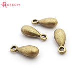 50PCS Antique Bronze Drop Shape End Charms Diy Jewelry Findings