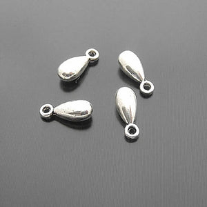 50PCS Antique Bronze Drop Shape End Charms Diy Jewelry Findings