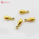 50PCS Antique Bronze Drop Shape End Charms Diy Jewelry Findings