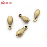 50PCS Antique Bronze Drop Shape End Charms Diy Jewelry Findings