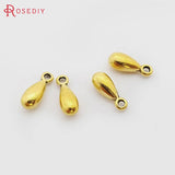 50PCS Antique Bronze Drop Shape End Charms Diy Jewelry Findings