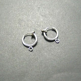 20PCS Brass Round Spring Earrings Clips for No Earrings Hole