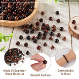 318Pcs Wooden Buddha Beads 3-Hole Round & Pagoda Spacer Bracelet Necklace Making