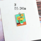 40Pcs Colorful Alloy Small Pendant Charms for DIY Jewelry Making