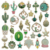 31Pcs Mixed Alloy Enamel Charms Pendant Diy Earring Necklace Jewelry Making
