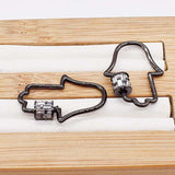31X22mm Women's High CZ-inlaid Pearl Bracelet Buckle