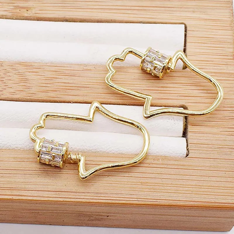 31X22mm Women's High CZ-inlaid Pearl Bracelet Buckle