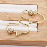 31X22mm Women's High CZ-inlaid Pearl Bracelet Buckle