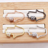 31X22mm Women's High CZ-inlaid Pearl Bracelet Buckle
