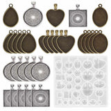 31pcs Silicone Molds Resin Jewelry Set DIY Bracelet Pendant Crafting Tool