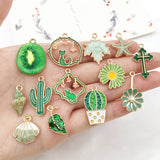 31pcs Mix Animals Flowers Unicorn Enamel Charms for DIY Bracelets Necklace