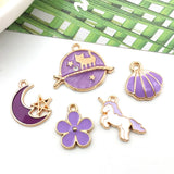 31pcs Mix Animals Flowers Unicorn Enamel Charms for DIY Bracelets Necklace