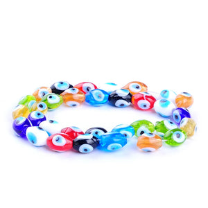 31pcs Evil Eye Beads Strand Lampwork Glass Beads DIY Bracelet Necklace