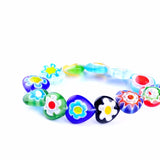 31pcs Mixed Flower Lampwork Glass Beads for DIY Jewelry Making