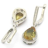 31x10mm Zultanite CZ Water Drop 925 Silver Earrings
