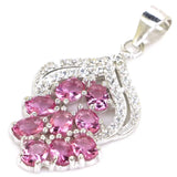 2.1g Real Sapphire Pink Tourmaline Citrine Tanzanite 925 Sterling Silver Pendant
