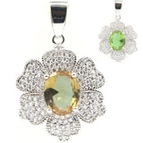 Stunning Zultanite CZ Silver Pendant, 3.8g, 31x20mm
