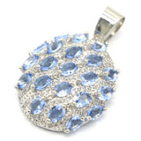 Stunning 3D Rich Violet Tanzanite CZ CZ Silver Pendant