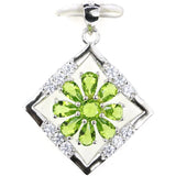 Green Peridot Emerald Pendant 925 Sterling Silver Gift For Sister