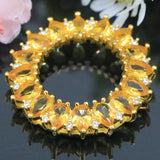 Golden Citrine CZ Silver Pendant for Men - Daily Wear