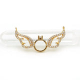 Micro Pave CZ Wings & Ring Charm for Necklaces