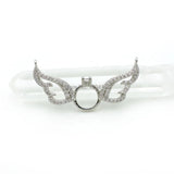 Micro Pave CZ Wings & Ring Charm for Necklaces