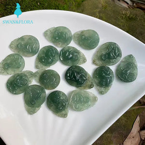 Burma Jade Monkey Necklace Pendant Myanmar Green Jade Jewelry