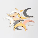 Brass Geometric Crescent Charm Pendant for Necklace Earring Making