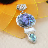 3 Layer Stripe Abalone Seashells Pearl Pendant Women Jewelry Accessories