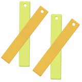 Brass Paint Multicolor Geometric Rectangular Necklace Pendant