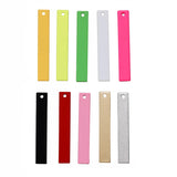 Brass Paint Multicolor Geometric Rectangular Necklace Pendant