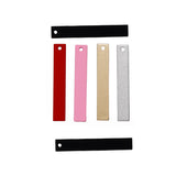 Brass Paint Multicolor Geometric Rectangular Necklace Pendant