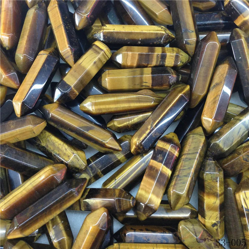 Tiger's Eye Hexagon Prism Pendants for DIY Jewelry Making
