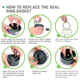 32 Cup and Blade and Seal Ring Rubber Gaskets Replacement
