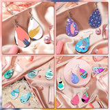 32 Pcs Sublimation Earring Blank Wood Teardrop Earring Pendants 12 Shapes