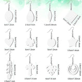 32 Pcs Sublimation Earring Heat Transfer Hooks Unfinished Wood Earrings