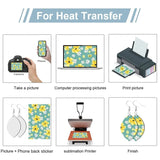 32 Pcs Sublimation Blanks Transfer Earrings Pendants w Earring Hooks