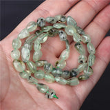 Natural Prehnites Bead Faceted Round Irregular Shape Mineral Stone Beads