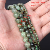 Natural Prehnites Bead Faceted Round Irregular Shape Mineral Stone Beads