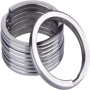 32mm Titanium Key Rings Split Rings, 6Pack