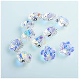 32pcs 14mm Flower Shape Crystal Glass Beads for Jewelry Making