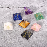 Engraved Japanese Symbol Chakra Stone Set - Reiki Ornaments