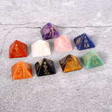 Engraved Japanese Symbol Chakra Stone Set - Reiki Ornaments