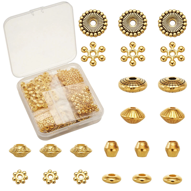 Alloy Brass Bead Spacers Mix Shape Loose Bead Spacers 320-600pcs/Box