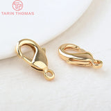 10 PCS 10x19MM 24K Brass Lobster Clasp Jewelry Making DIY