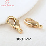 10 PCS 10x19MM 24K Brass Lobster Clasp Jewelry Making DIY