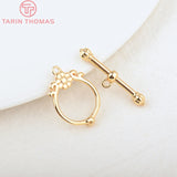 6 Sets 24K Brass Toggle Clasps for DIY Jewelry