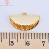 10PCS 24K Brass Arc-shaped Hook Closure Jewelry Accessories