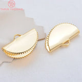 10PCS 24K Brass Arc-shaped Hook Closure Jewelry Accessories